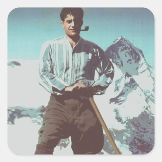 Blessed Pier Giorgio Frassati Quadratischer Aufkleber (Vorderseite)