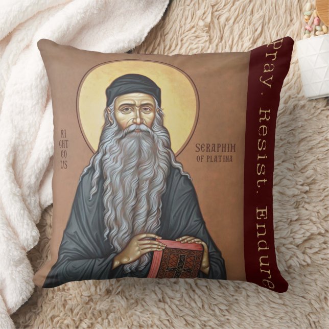 Blessed Seraphim Rose Orthodox Righteous Design Kissen (Decke)