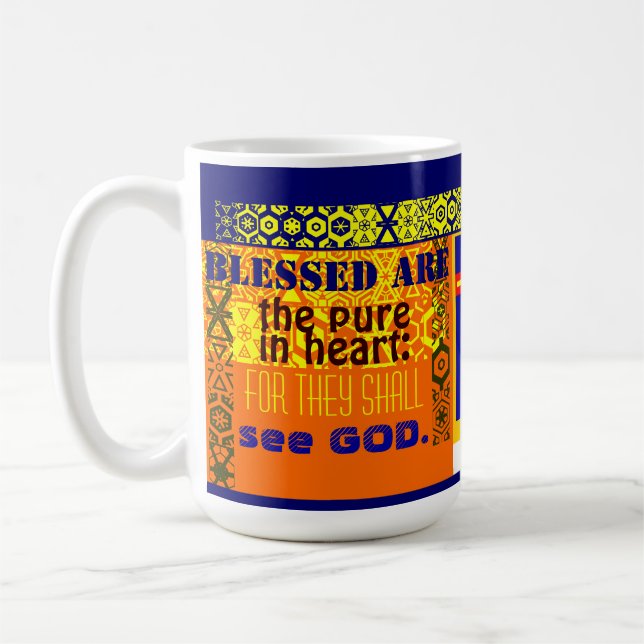 "Blessed sind das reine im Herzen " Kaffeetasse (Links)