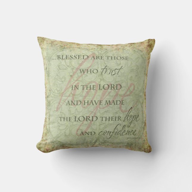 Blessed sind die, die auf den Lord Pillow Kissen (Vorderseite)