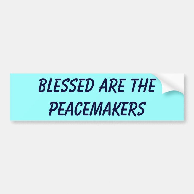 Blessed sind die Friedensstifter Autoaufkleber (Vorne)