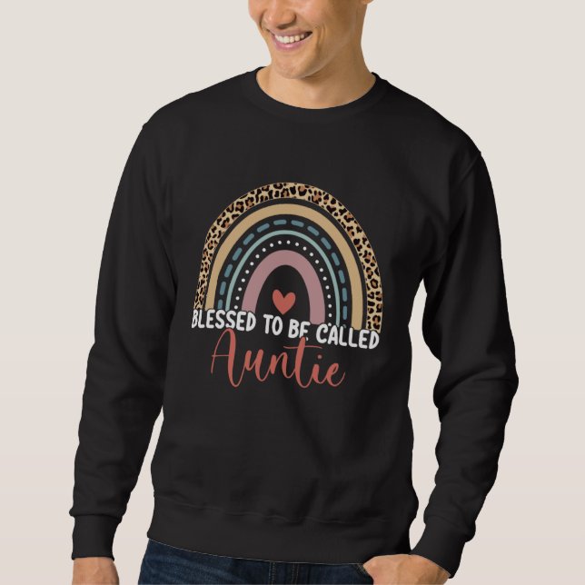 Blessed To Be Called Auntie Rainbow Mother s Day L Sweatshirt (Vorderseite)