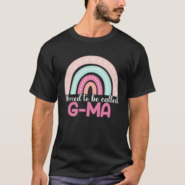Blessed To Be Called G Ma Rainbow Mothers Day Mom  T-Shirt (Vorderseite)