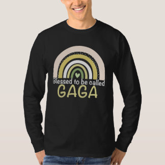 Blessed To Be Called Gaga Boho Rainbow Mother s Da T-Shirt