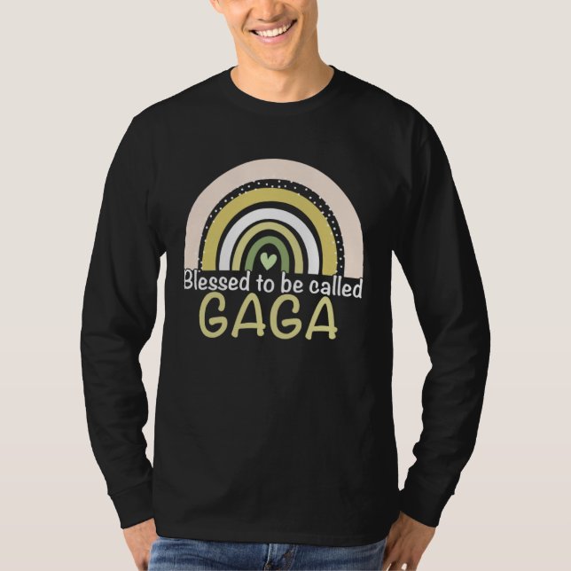 Blessed To Be Called Gaga Boho Rainbow Mother s Da T-Shirt (Vorderseite)