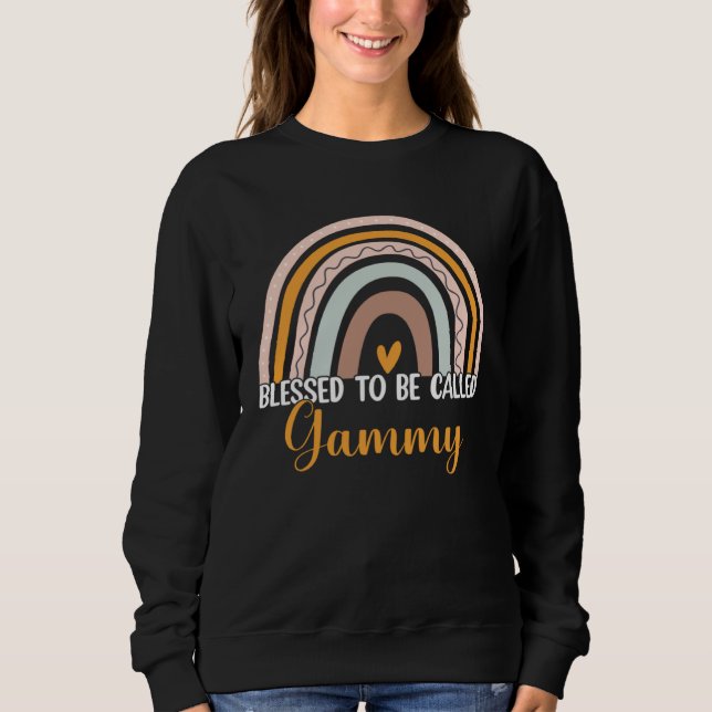 Blessed To Be Called Gammy Boho Rainbow Mother s D Sweatshirt (Vorderseite)
