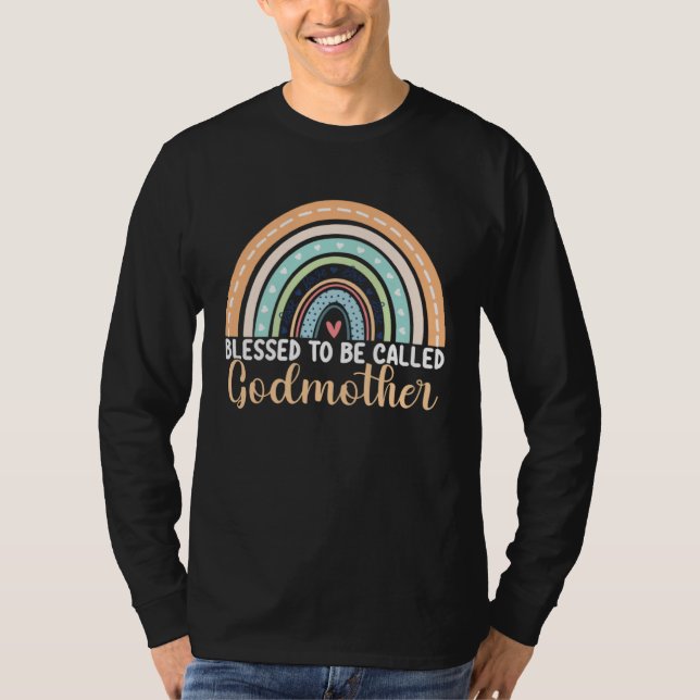 Blessed To Be Called Godmother Rainbow Mother s Da T-Shirt (Vorderseite)