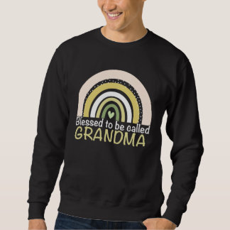 Blessed To Be Called Grandma Boho Rainbow Cute Mot Sweatshirt