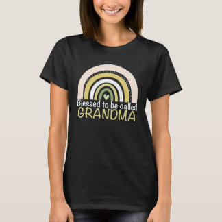 Blessed To Be Called Grandma Boho Rainbow Cute Mot T-Shirt
