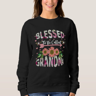 Blessed To Be Called Grandmom Floral Flower Mom Mo Sweatshirt