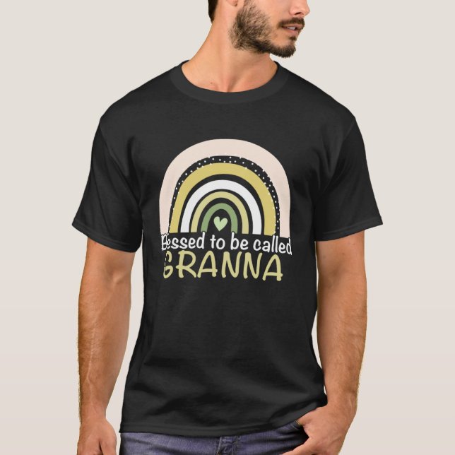 Blessed To Be Called Granna Boho Rainbow Mother s  T-Shirt (Vorderseite)