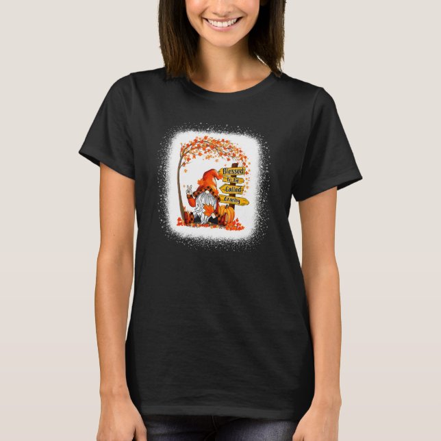 Blessed To Be Called Granny Gnome Fall Autumn Than T-Shirt (Vorderseite)