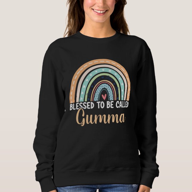 Blessed To Be Called Gumma Rainbow Mothers Day Gum Sweatshirt (Vorderseite)