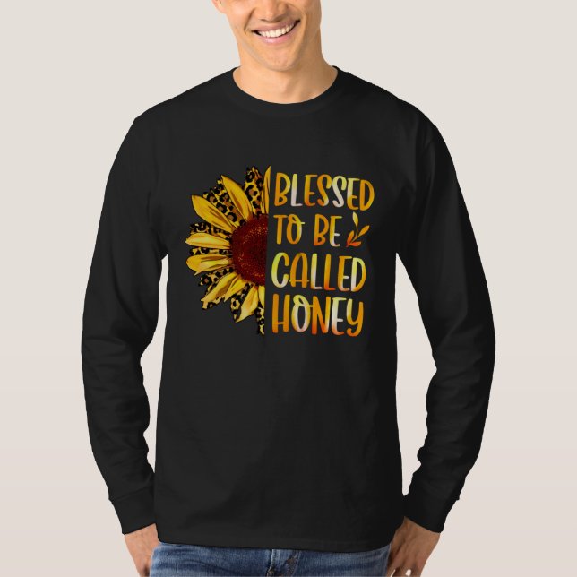 Blessed To Be Called Honey Cute Sunflower Mothers  T-Shirt (Vorderseite)