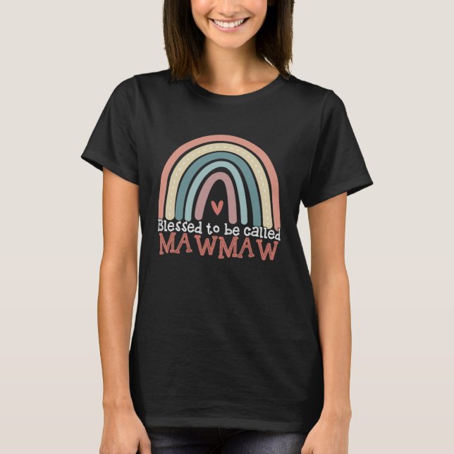 Blessed To Be Called Mawmaw Boho Rainbow Mothers D T-Shirt (Vorderseite)