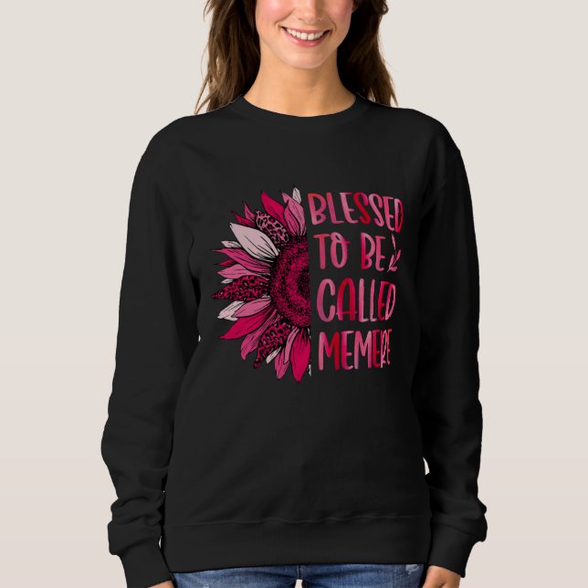 Blessed To Be Called Memere Cute Floral Women Moth Sweatshirt (Vorderseite)