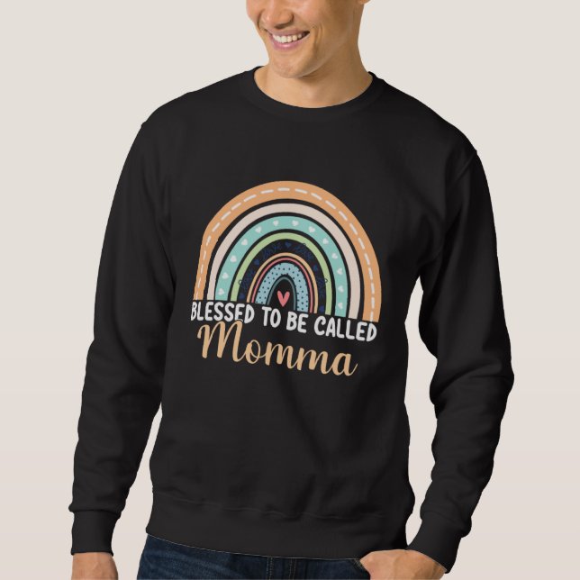 Blessed To Be Called Momma Rainbow Mothers Day Mom Sweatshirt (Vorderseite)