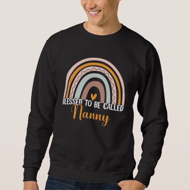 Blessed To Be Called Nanny Boho Rainbow Mother s D Sweatshirt (Vorderseite)
