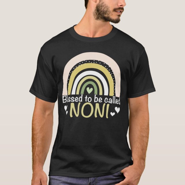 Blessed To Be Called Noni Boho Rainbow Mother s Da T-Shirt (Vorderseite)