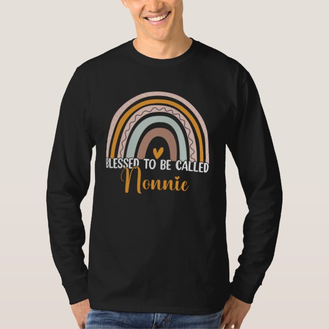 Blessed To Be Called Nonnie Boho Rainbow Mother s  T-Shirt (Vorderseite)