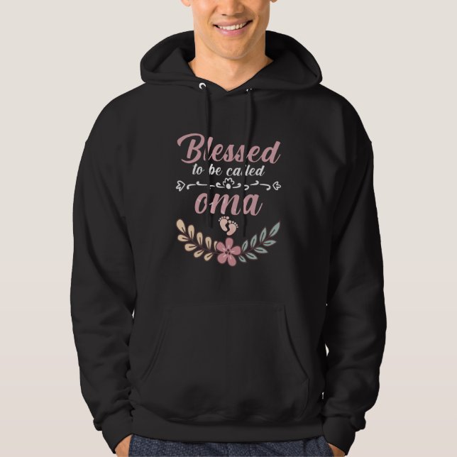 Blessed To Be Called Oma Floral Grandma Mothers Da Hoodie (Vorderseite)