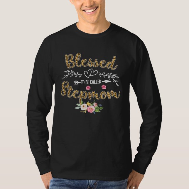 Blessed To Be Called Stepmom  Pretty Leopard Print T-Shirt (Vorderseite)