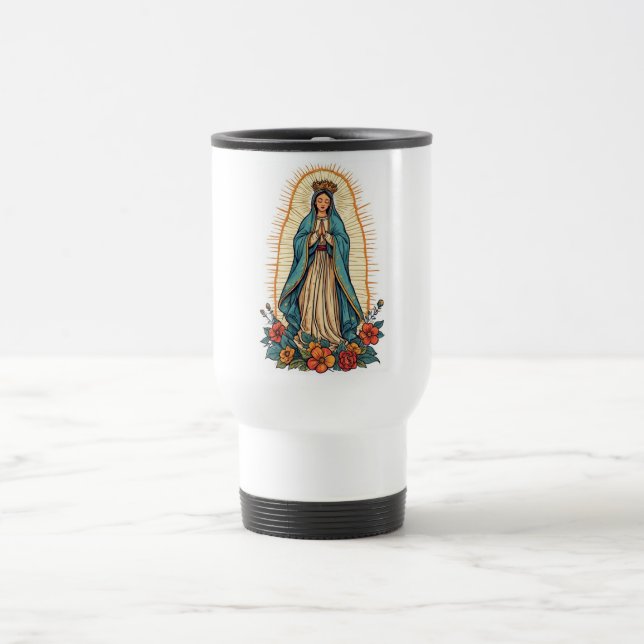 Blessed Virgin of Guadalupe Travel Mug Reisebecher (Mittel)