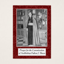BLESSEED ARCHBISHOP FULTON SHEEN PRAYER CARDS