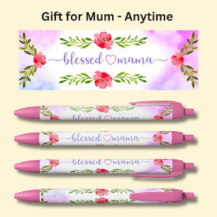 Blesses Mama Pink Blume Kugelschreiber
