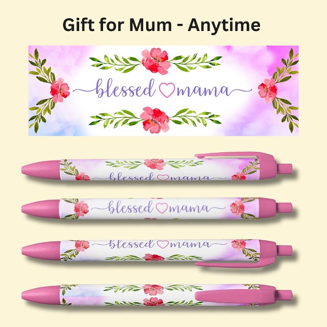 Blesses Mama Pink Blume Kugelschreiber (Von Creator hochgeladen)
