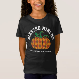 BLESSESED MINI ME Kariert Pumpkin Erntedank Fall T-Shirt