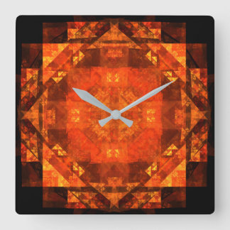 Blessing Abstract Art Square Quadratische Wanduhr