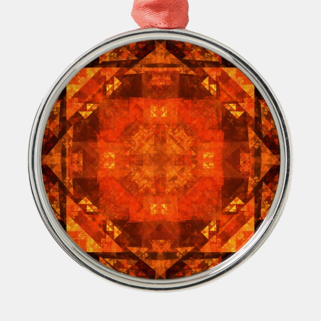 Blessing Abstract Silbernes Ornament (Vorne)