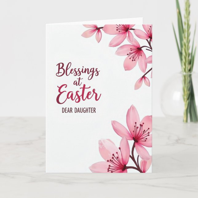 Blessings At Easter Daughter Card Karte (Vorderseite)