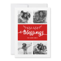 Blessings Collage Wird Holiday Foto Card