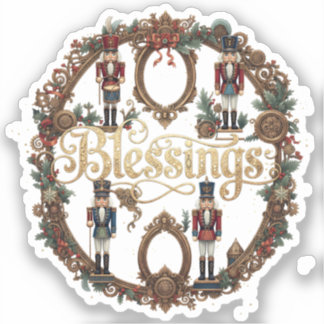 Blessings Elegant Nutcracker Aufkleber