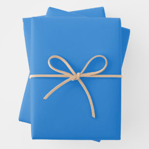 Bleu De France - Elegante, klassische Solid Color Geschenkpapier Set