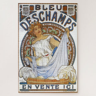 Bleu Deschamps von Alphonse Mucha Puzzle