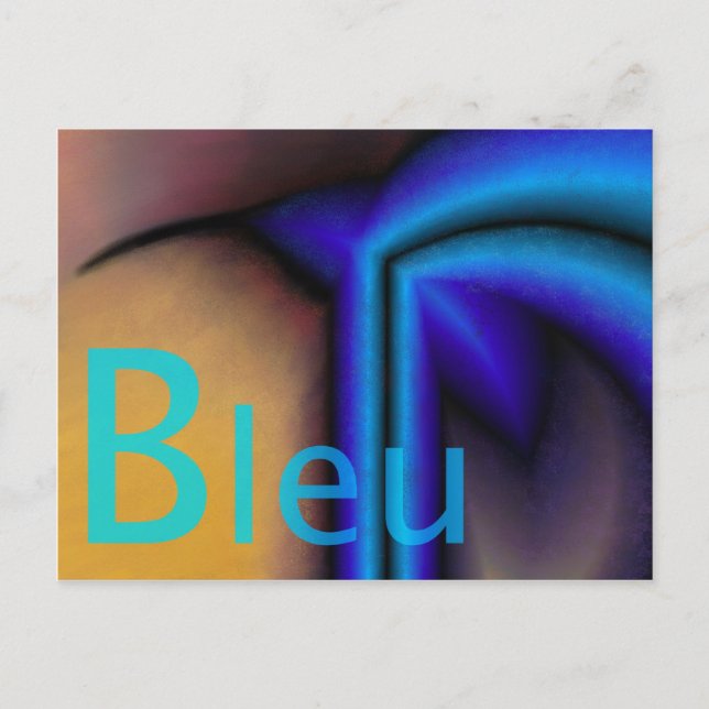 Bleu - Karte postale (Vorderseite)