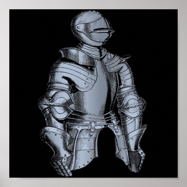 Bleu Knight Print Poster (Vorne)