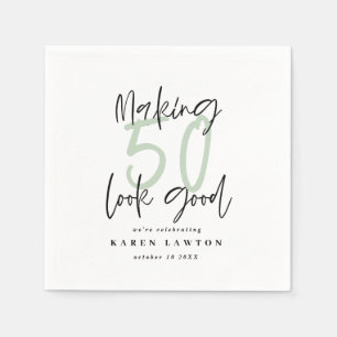 Blick 50 gutes Geburtstags-Party machen Serviette