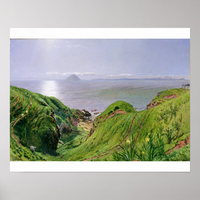 Blick auf Ailsa Craig und die Insel Arran, 1860 Poster (Vorne)