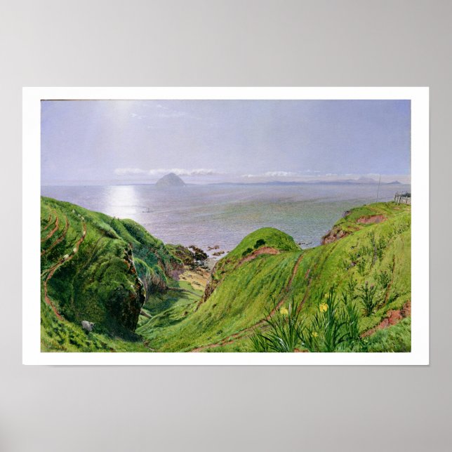 Blick auf Ailsa Craig und die Insel Arran, 1860 Poster (Vorne)
