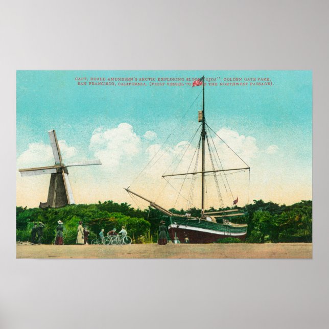 Blick auf Amundsens arktische Steigung Poster (Vorne)