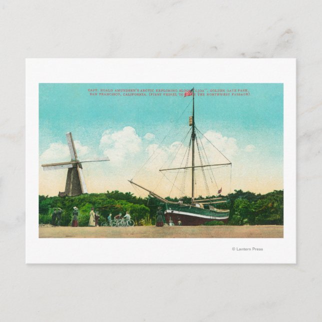 Blick auf Amundsens arktische Steigung Postkarte (Vorderseite)