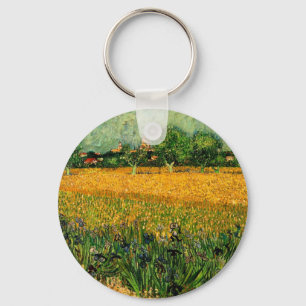 Blick auf Arles mit Schwertlilien von Vincent van Schlüsselanhänger