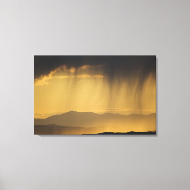 Blick auf aufeinander folgende Hügel am oberen End Leinwanddruck (Vorderseite)