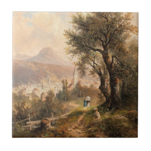 Blick auf Bad Aussee - Emil Barbarini Fliese