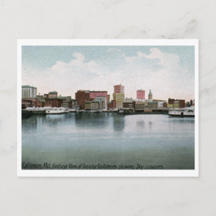 Blick auf Baltimore 1912 Vintag Postkarte