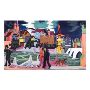 Blick auf Basel und den Rhein Kirchner Fotodruck